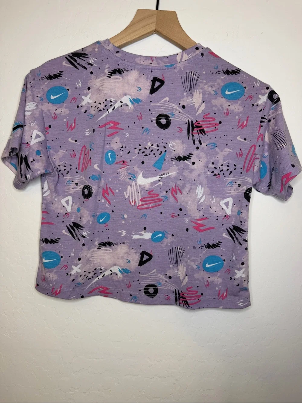 Nike 3Brand by Russell Wilson Purple Abstract Print Short Sleeve Tee